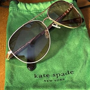 Kate Spade Gold and Green Aviator Glasses